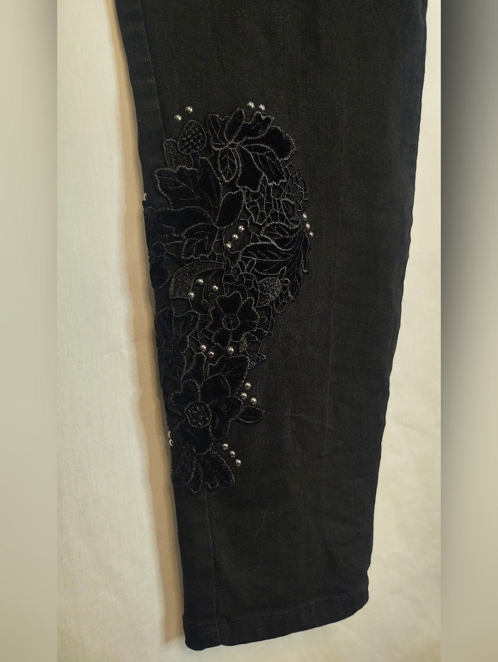 Style & Co Curvy Skinny Ankle Embellished Jeans - Picture 8 of 11